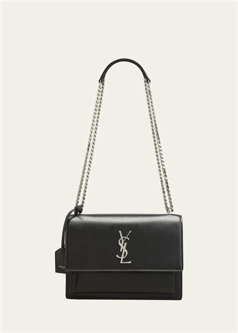 ysl leather cross body flap claf